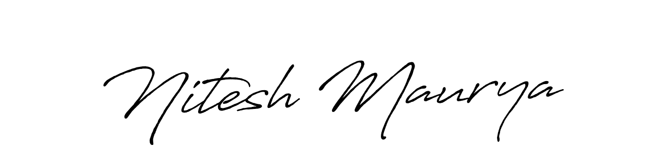 Here are the top 10 professional signature styles for the name Nitesh Maurya. These are the best autograph styles you can use for your name. Nitesh Maurya signature style 7 images and pictures png