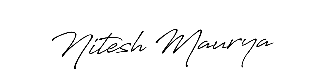 Here are the top 10 professional signature styles for the name Nitesh Maurya. These are the best autograph styles you can use for your name. Nitesh Maurya signature style 7 images and pictures png