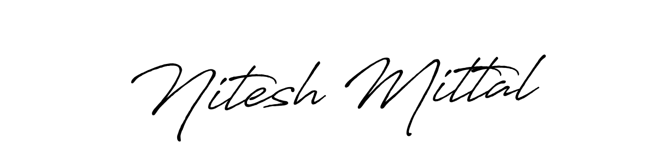 How to Draw Nitesh Mittal signature style? Antro_Vectra_Bolder is a latest design signature styles for name Nitesh Mittal. Nitesh Mittal signature style 7 images and pictures png