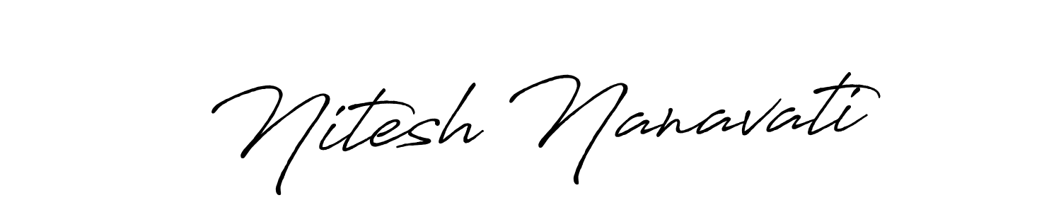 Similarly Antro_Vectra_Bolder is the best handwritten signature design. Signature creator online .You can use it as an online autograph creator for name Nitesh Nanavati. Nitesh Nanavati signature style 7 images and pictures png