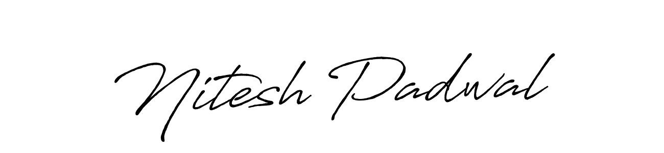 Design your own signature with our free online signature maker. With this signature software, you can create a handwritten (Antro_Vectra_Bolder) signature for name Nitesh Padwal. Nitesh Padwal signature style 7 images and pictures png