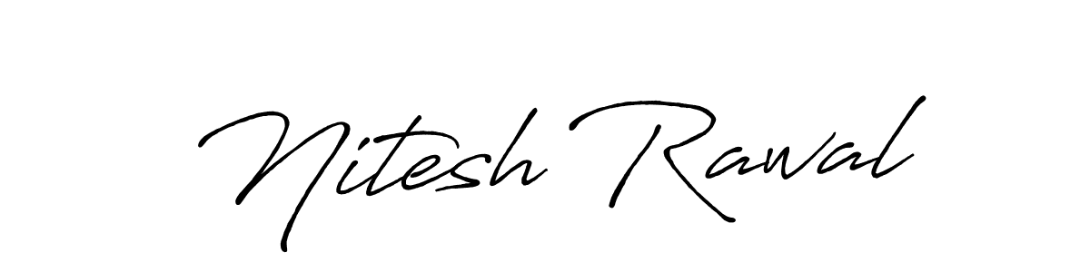 Similarly Antro_Vectra_Bolder is the best handwritten signature design. Signature creator online .You can use it as an online autograph creator for name Nitesh Rawal. Nitesh Rawal signature style 7 images and pictures png