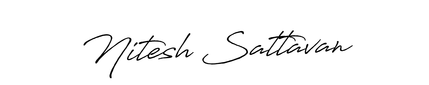 Nitesh Sattavan stylish signature style. Best Handwritten Sign (Antro_Vectra_Bolder) for my name. Handwritten Signature Collection Ideas for my name Nitesh Sattavan. Nitesh Sattavan signature style 7 images and pictures png