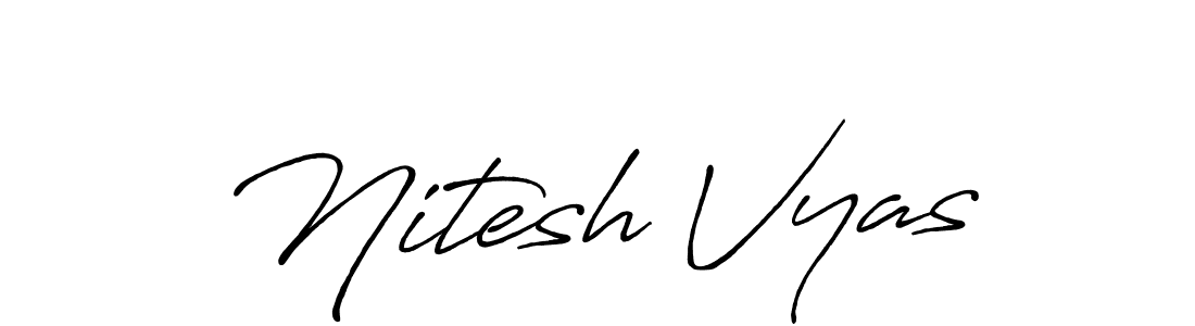 This is the best signature style for the Nitesh Vyas name. Also you like these signature font (Antro_Vectra_Bolder). Mix name signature. Nitesh Vyas signature style 7 images and pictures png