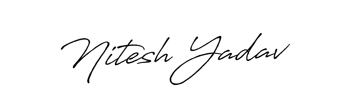 if you are searching for the best signature style for your name Nitesh Yadav. so please give up your signature search. here we have designed multiple signature styles  using Antro_Vectra_Bolder. Nitesh Yadav signature style 7 images and pictures png