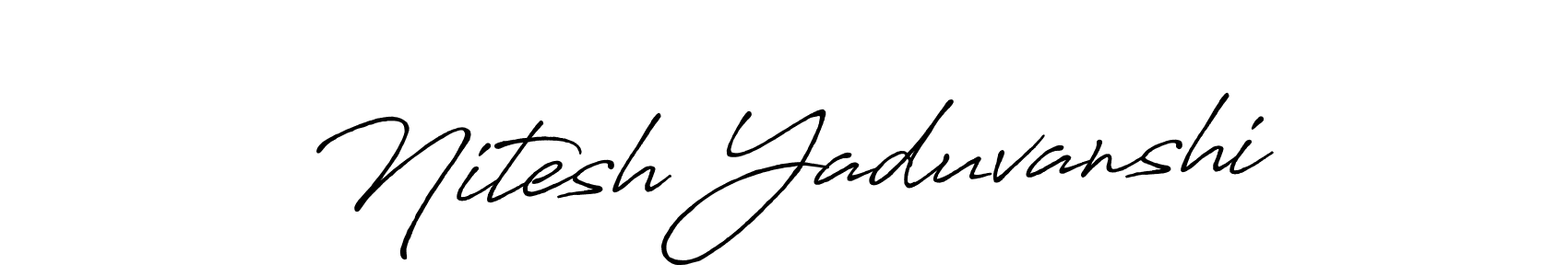 if you are searching for the best signature style for your name Nitesh Yaduvanshi. so please give up your signature search. here we have designed multiple signature styles  using Antro_Vectra_Bolder. Nitesh Yaduvanshi signature style 7 images and pictures png