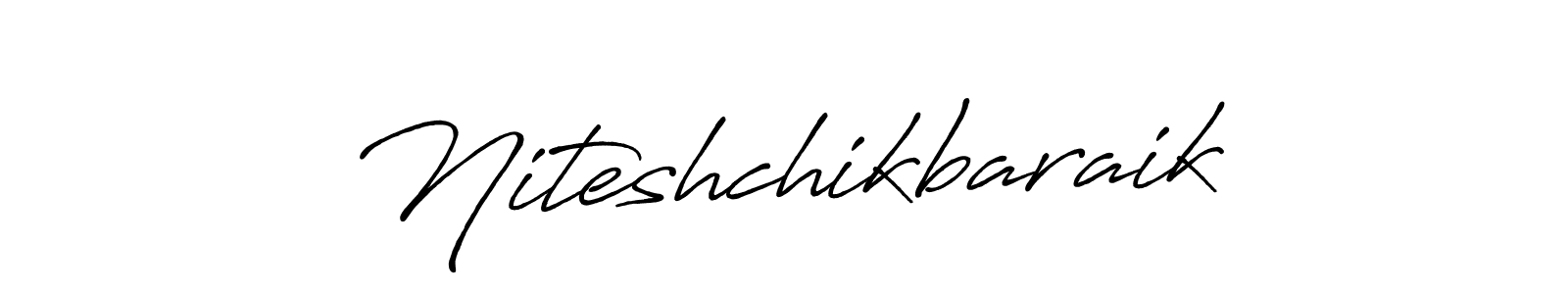 How to make Niteshchikbaraik signature? Antro_Vectra_Bolder is a professional autograph style. Create handwritten signature for Niteshchikbaraik name. Niteshchikbaraik signature style 7 images and pictures png