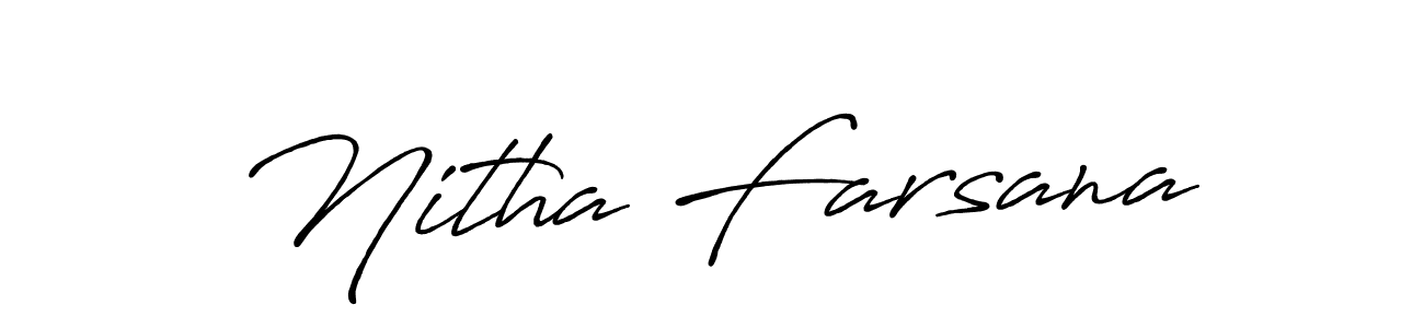 Here are the top 10 professional signature styles for the name Nitha Farsana. These are the best autograph styles you can use for your name. Nitha Farsana signature style 7 images and pictures png