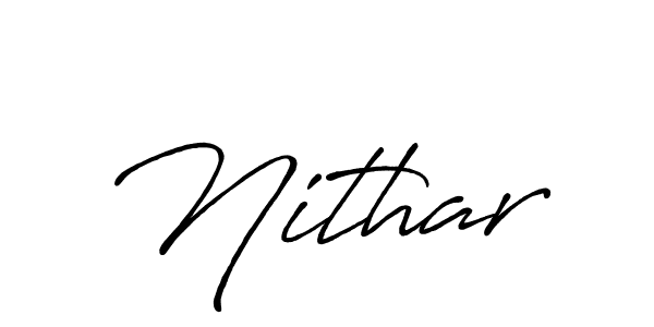 Make a beautiful signature design for name Nithar. With this signature (Antro_Vectra_Bolder) style, you can create a handwritten signature for free. Nithar signature style 7 images and pictures png