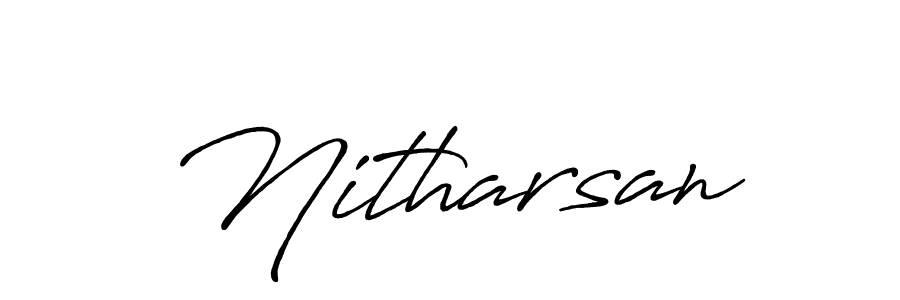 Design your own signature with our free online signature maker. With this signature software, you can create a handwritten (Antro_Vectra_Bolder) signature for name Nitharsan. Nitharsan signature style 7 images and pictures png