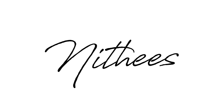 The best way (Antro_Vectra_Bolder) to make a short signature is to pick only two or three words in your name. The name Nithees include a total of six letters. For converting this name. Nithees signature style 7 images and pictures png