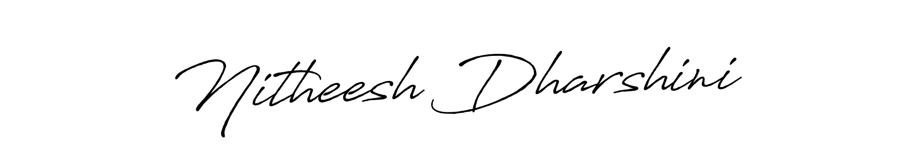 This is the best signature style for the Nitheesh Dharshini name. Also you like these signature font (Antro_Vectra_Bolder). Mix name signature. Nitheesh Dharshini signature style 7 images and pictures png