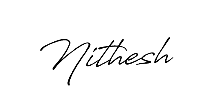 Also we have Nithesh name is the best signature style. Create professional handwritten signature collection using Antro_Vectra_Bolder autograph style. Nithesh signature style 7 images and pictures png