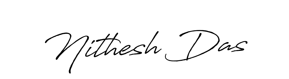 How to make Nithesh Das name signature. Use Antro_Vectra_Bolder style for creating short signs online. This is the latest handwritten sign. Nithesh Das signature style 7 images and pictures png