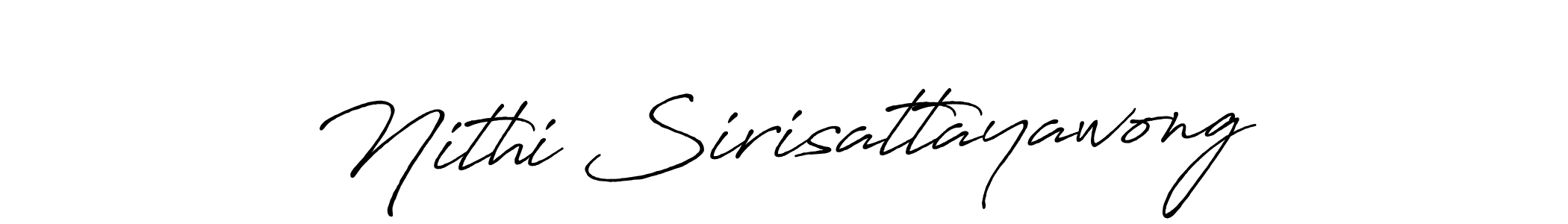 How to make Nithi Sirisattayawong name signature. Use Antro_Vectra_Bolder style for creating short signs online. This is the latest handwritten sign. Nithi Sirisattayawong signature style 7 images and pictures png