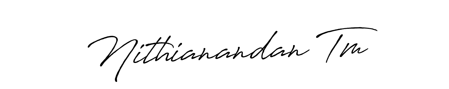 Make a beautiful signature design for name Nithianandan Tm. With this signature (Antro_Vectra_Bolder) style, you can create a handwritten signature for free. Nithianandan Tm signature style 7 images and pictures png