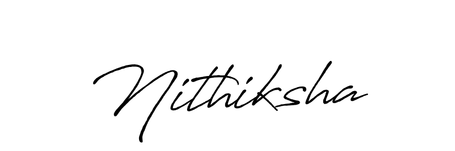 How to make Nithiksha signature? Antro_Vectra_Bolder is a professional autograph style. Create handwritten signature for Nithiksha name. Nithiksha signature style 7 images and pictures png