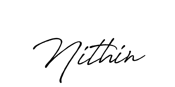 Design your own signature with our free online signature maker. With this signature software, you can create a handwritten (Antro_Vectra_Bolder) signature for name Nithin. Nithin signature style 7 images and pictures png