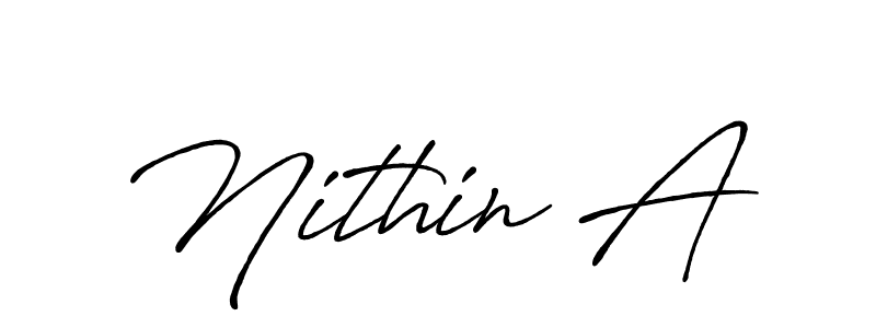 Make a beautiful signature design for name Nithin A. Use this online signature maker to create a handwritten signature for free. Nithin A signature style 7 images and pictures png