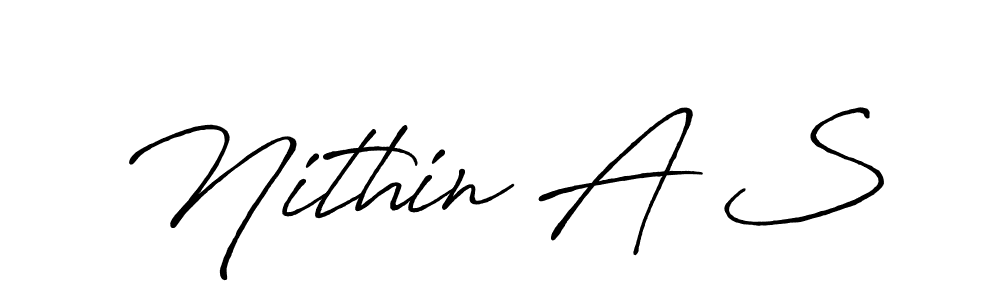 if you are searching for the best signature style for your name Nithin A S. so please give up your signature search. here we have designed multiple signature styles  using Antro_Vectra_Bolder. Nithin A S signature style 7 images and pictures png