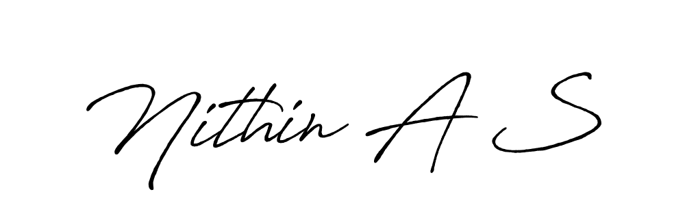 It looks lik you need a new signature style for name Nithin A S. Design unique handwritten (Antro_Vectra_Bolder) signature with our free signature maker in just a few clicks. Nithin A S signature style 7 images and pictures png