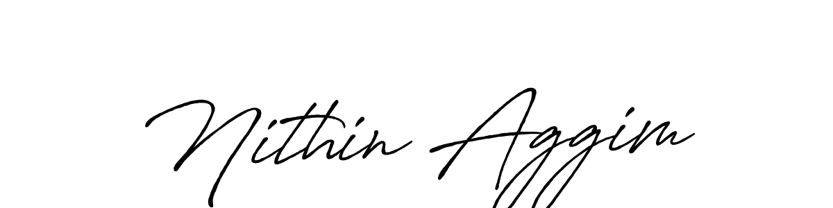 Here are the top 10 professional signature styles for the name Nithin Aggim. These are the best autograph styles you can use for your name. Nithin Aggim signature style 7 images and pictures png