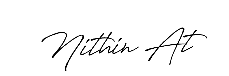Also You can easily find your signature by using the search form. We will create Nithin At name handwritten signature images for you free of cost using Antro_Vectra_Bolder sign style. Nithin At signature style 7 images and pictures png