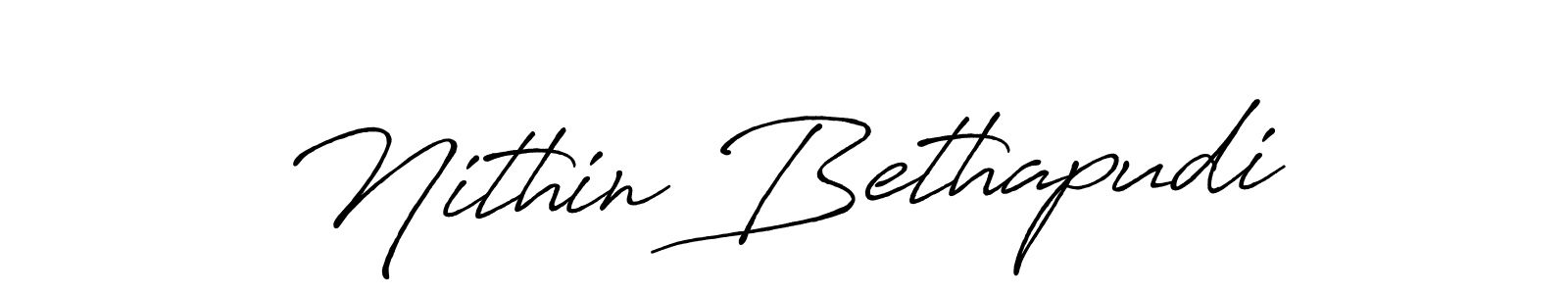 Use a signature maker to create a handwritten signature online. With this signature software, you can design (Antro_Vectra_Bolder) your own signature for name Nithin Bethapudi. Nithin Bethapudi signature style 7 images and pictures png