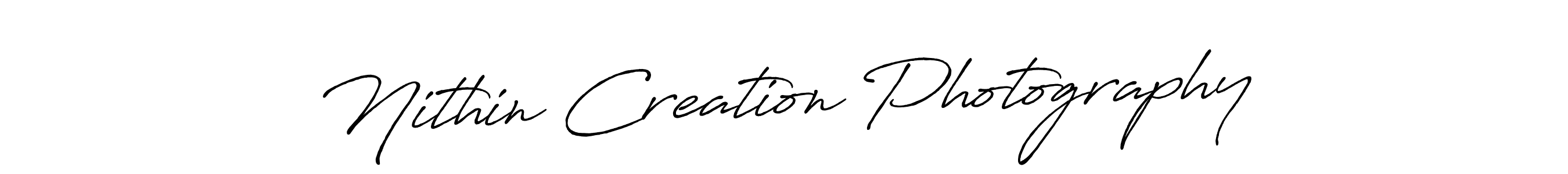 Create a beautiful signature design for name Nithin Creation Photography. With this signature (Antro_Vectra_Bolder) fonts, you can make a handwritten signature for free. Nithin Creation Photography signature style 7 images and pictures png