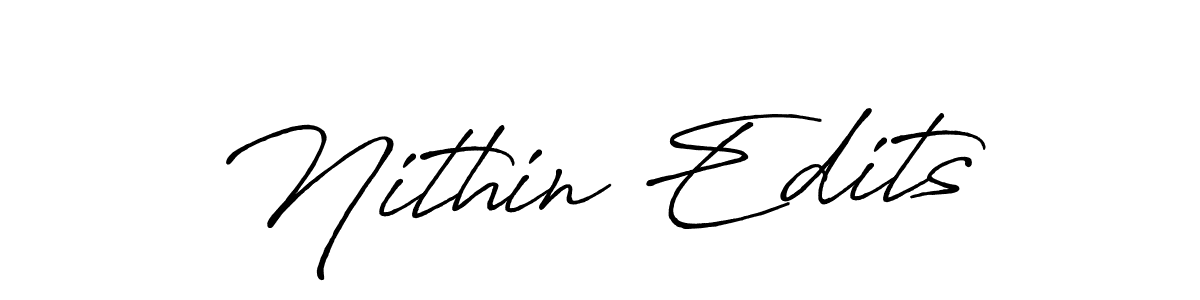 How to make Nithin Edits signature? Antro_Vectra_Bolder is a professional autograph style. Create handwritten signature for Nithin Edits name. Nithin Edits signature style 7 images and pictures png
