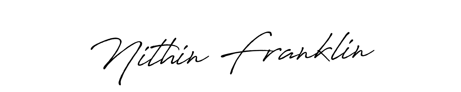 How to make Nithin Franklin name signature. Use Antro_Vectra_Bolder style for creating short signs online. This is the latest handwritten sign. Nithin Franklin signature style 7 images and pictures png