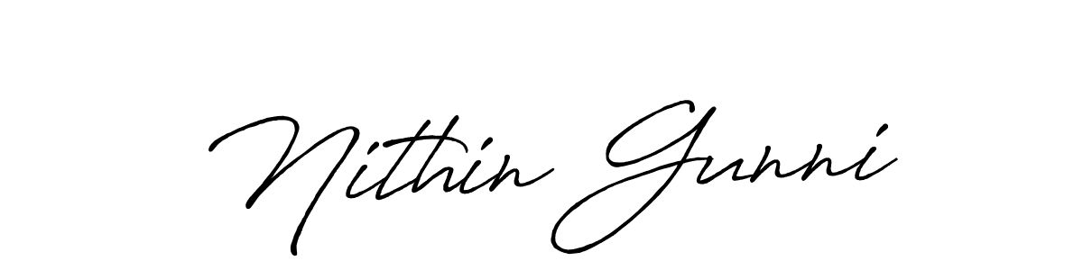 Antro_Vectra_Bolder is a professional signature style that is perfect for those who want to add a touch of class to their signature. It is also a great choice for those who want to make their signature more unique. Get Nithin Gunni name to fancy signature for free. Nithin Gunni signature style 7 images and pictures png