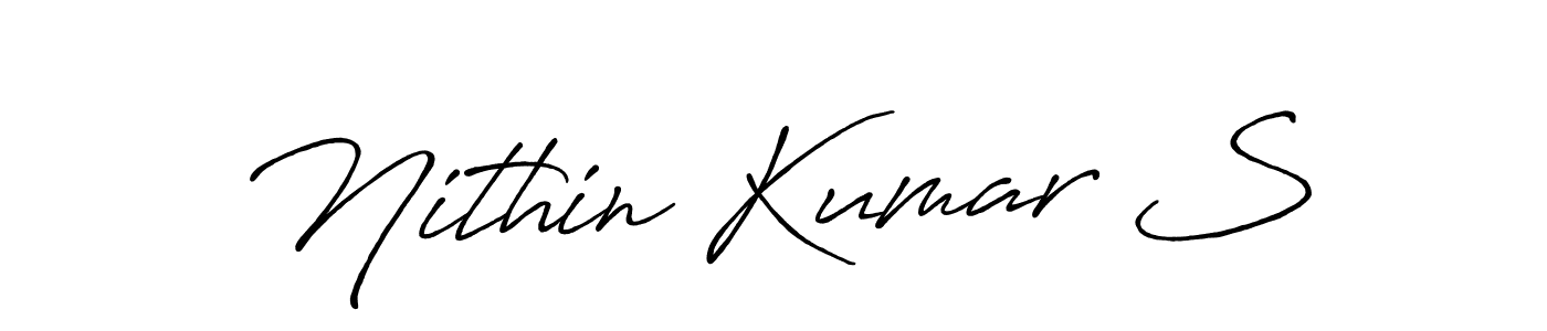 Make a beautiful signature design for name Nithin Kumar S. Use this online signature maker to create a handwritten signature for free. Nithin Kumar S signature style 7 images and pictures png