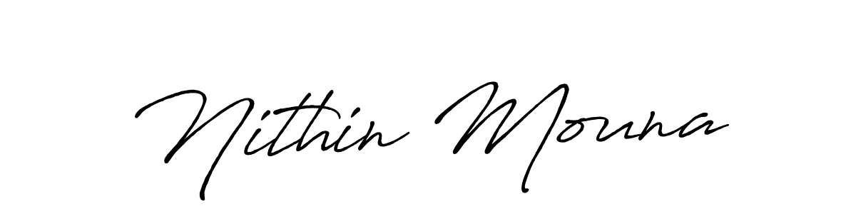 It looks lik you need a new signature style for name Nithin Mouna. Design unique handwritten (Antro_Vectra_Bolder) signature with our free signature maker in just a few clicks. Nithin Mouna signature style 7 images and pictures png