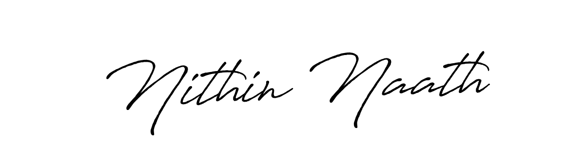 Nithin Naath stylish signature style. Best Handwritten Sign (Antro_Vectra_Bolder) for my name. Handwritten Signature Collection Ideas for my name Nithin Naath. Nithin Naath signature style 7 images and pictures png