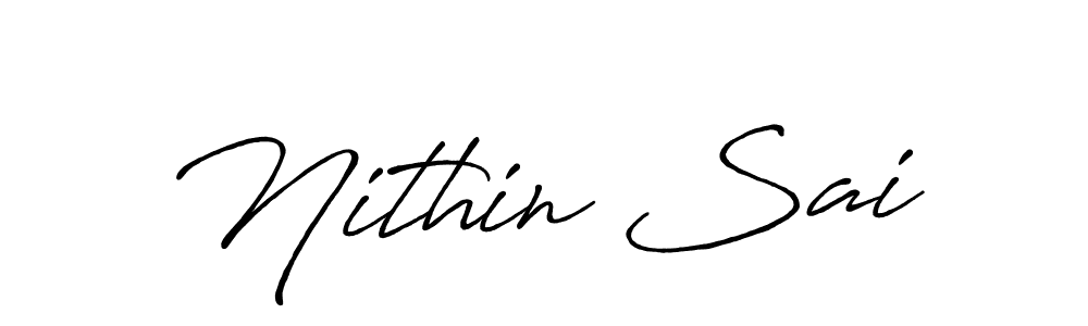 The best way (Antro_Vectra_Bolder) to make a short signature is to pick only two or three words in your name. The name Nithin Sai include a total of six letters. For converting this name. Nithin Sai signature style 7 images and pictures png