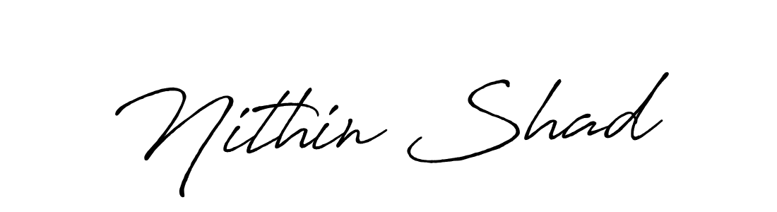 How to make Nithin Shad signature? Antro_Vectra_Bolder is a professional autograph style. Create handwritten signature for Nithin Shad name. Nithin Shad signature style 7 images and pictures png
