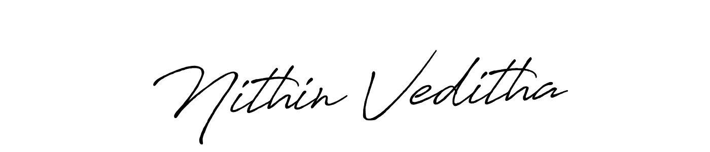 How to make Nithin Veditha signature? Antro_Vectra_Bolder is a professional autograph style. Create handwritten signature for Nithin Veditha name. Nithin Veditha signature style 7 images and pictures png