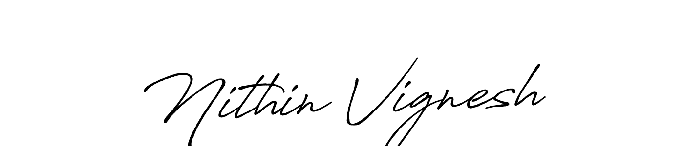 Also You can easily find your signature by using the search form. We will create Nithin Vignesh name handwritten signature images for you free of cost using Antro_Vectra_Bolder sign style. Nithin Vignesh signature style 7 images and pictures png