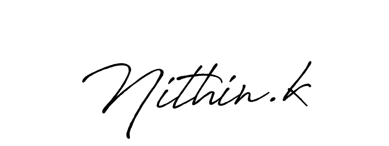 Similarly Antro_Vectra_Bolder is the best handwritten signature design. Signature creator online .You can use it as an online autograph creator for name Nithin.k. Nithin.k signature style 7 images and pictures png