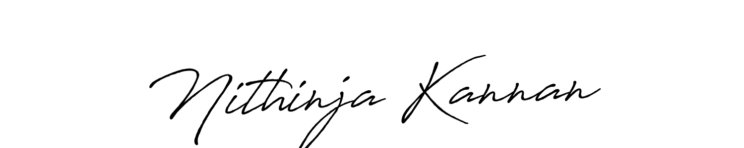 The best way (Antro_Vectra_Bolder) to make a short signature is to pick only two or three words in your name. The name Nithinja Kannan include a total of six letters. For converting this name. Nithinja Kannan signature style 7 images and pictures png