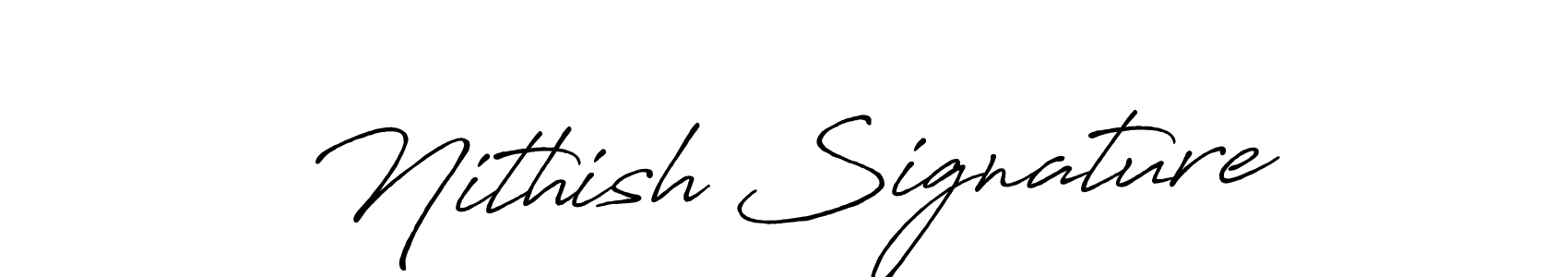 Design your own signature with our free online signature maker. With this signature software, you can create a handwritten (Antro_Vectra_Bolder) signature for name Nithish Signature. Nithish Signature signature style 7 images and pictures png