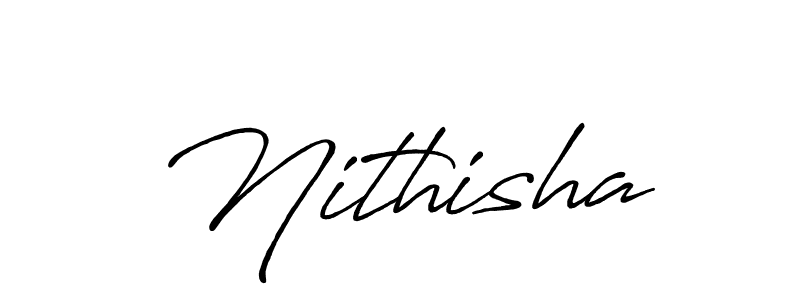 Design your own signature with our free online signature maker. With this signature software, you can create a handwritten (Antro_Vectra_Bolder) signature for name Nithisha. Nithisha signature style 7 images and pictures png