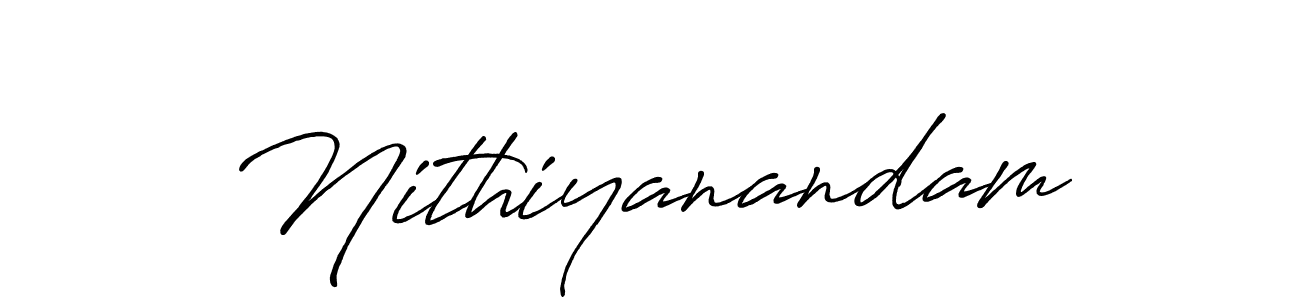 Create a beautiful signature design for name Nithiyanandam. With this signature (Antro_Vectra_Bolder) fonts, you can make a handwritten signature for free. Nithiyanandam signature style 7 images and pictures png