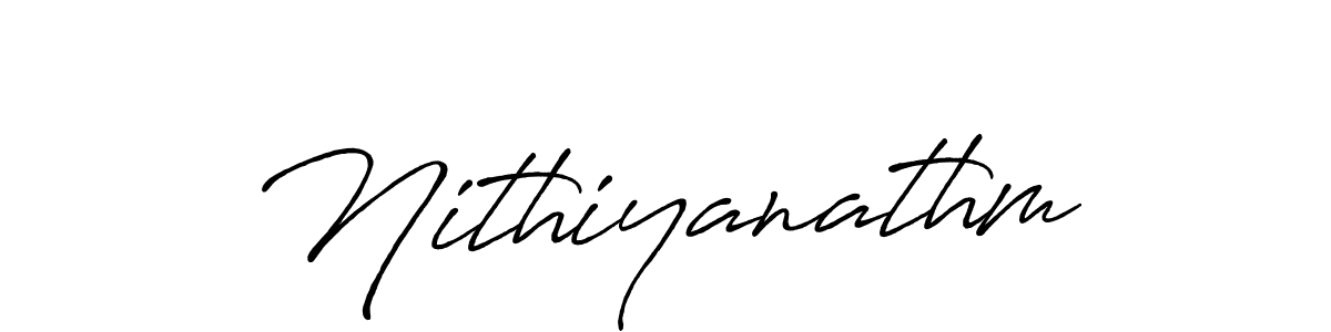 Use a signature maker to create a handwritten signature online. With this signature software, you can design (Antro_Vectra_Bolder) your own signature for name Nithiyanathm. Nithiyanathm signature style 7 images and pictures png