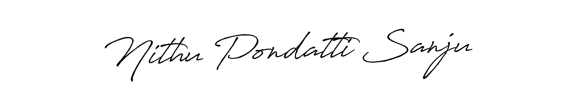 Use a signature maker to create a handwritten signature online. With this signature software, you can design (Antro_Vectra_Bolder) your own signature for name Nithu Pondatti Sanju. Nithu Pondatti Sanju signature style 7 images and pictures png