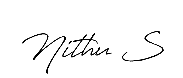 How to make Nithu S signature? Antro_Vectra_Bolder is a professional autograph style. Create handwritten signature for Nithu S name. Nithu S signature style 7 images and pictures png