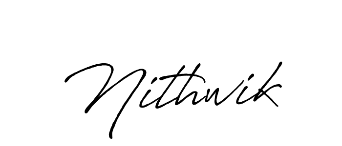 Design your own signature with our free online signature maker. With this signature software, you can create a handwritten (Antro_Vectra_Bolder) signature for name Nithwik. Nithwik signature style 7 images and pictures png