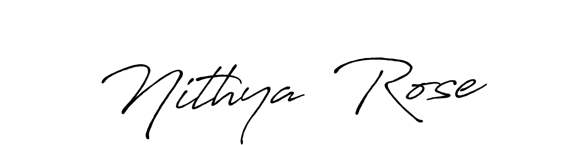 Make a short Nithya  Rose signature style. Manage your documents anywhere anytime using Antro_Vectra_Bolder. Create and add eSignatures, submit forms, share and send files easily. Nithya  Rose signature style 7 images and pictures png