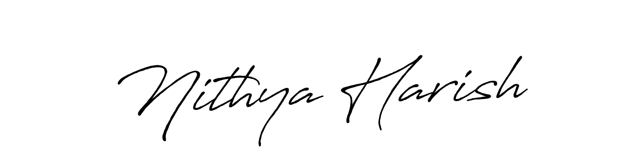 You can use this online signature creator to create a handwritten signature for the name Nithya Harish. This is the best online autograph maker. Nithya Harish signature style 7 images and pictures png